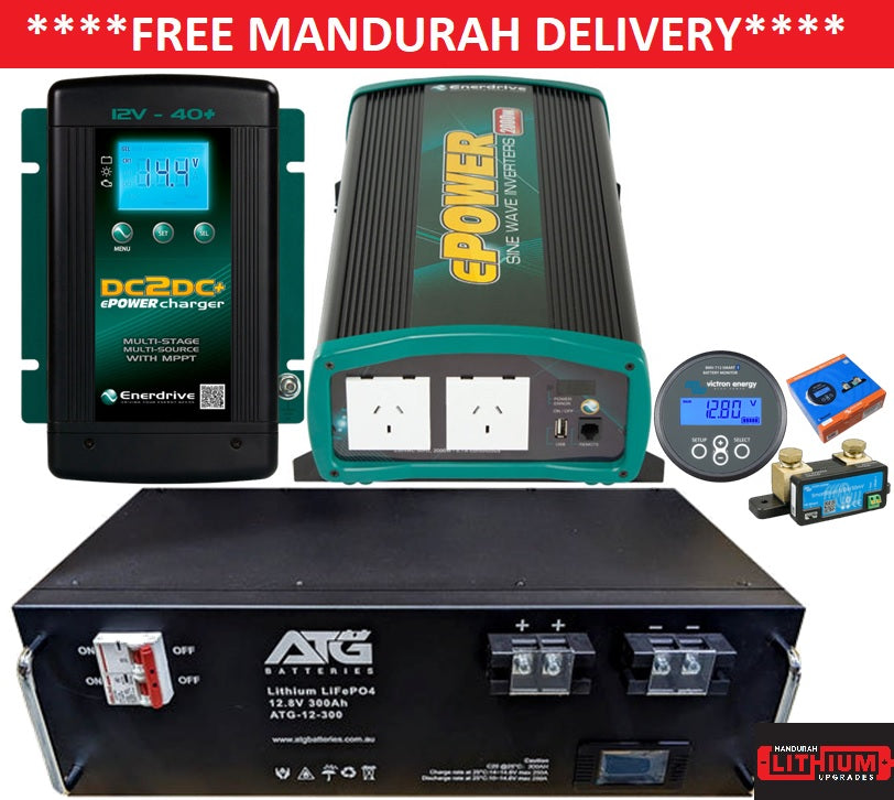 300AH ATG Lithium Vehicle Package with 2000w Inverter